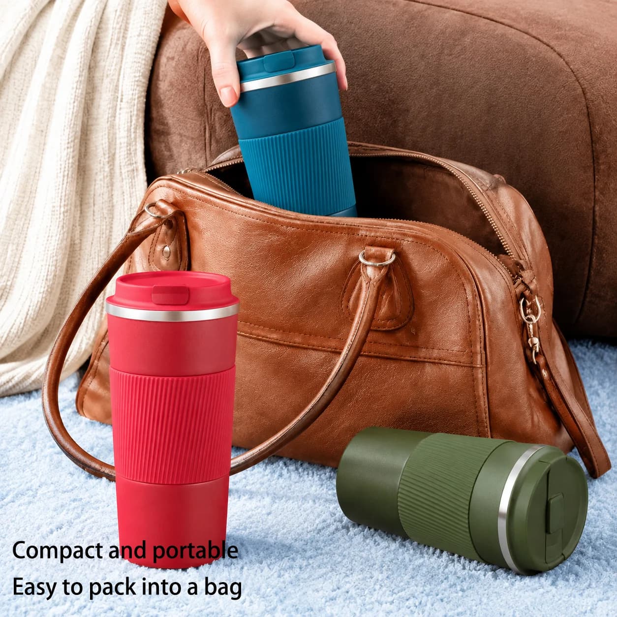 380/510ML Stainless Steel Car Thermal Cup Coffee Cup for Outdoor Sports Cold and Heat Thermal Mug Tumbler Insulated Flask Water