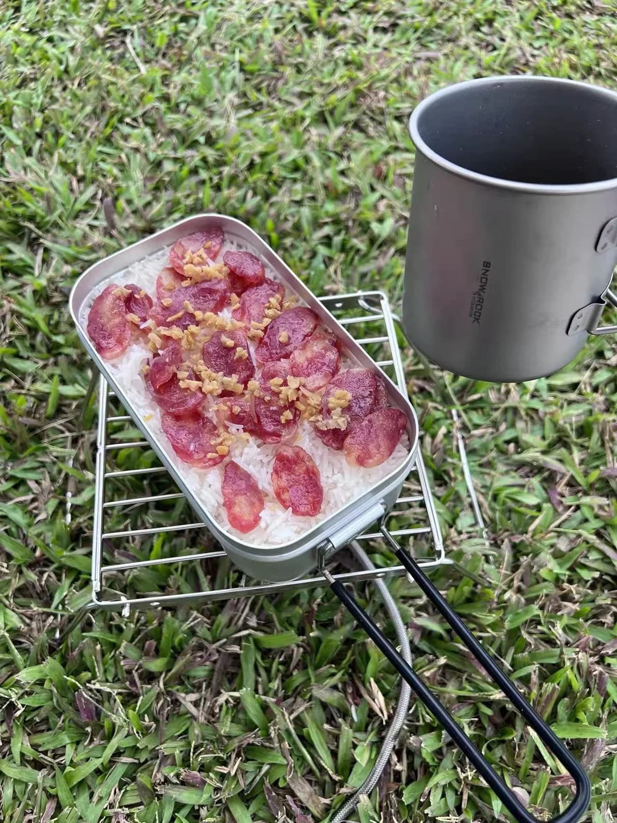 Outdoor Stainless Steel Stove Holder Camping Portable Folding Mini Barbecue Rack Set Pot Holder Baking Tray Holder