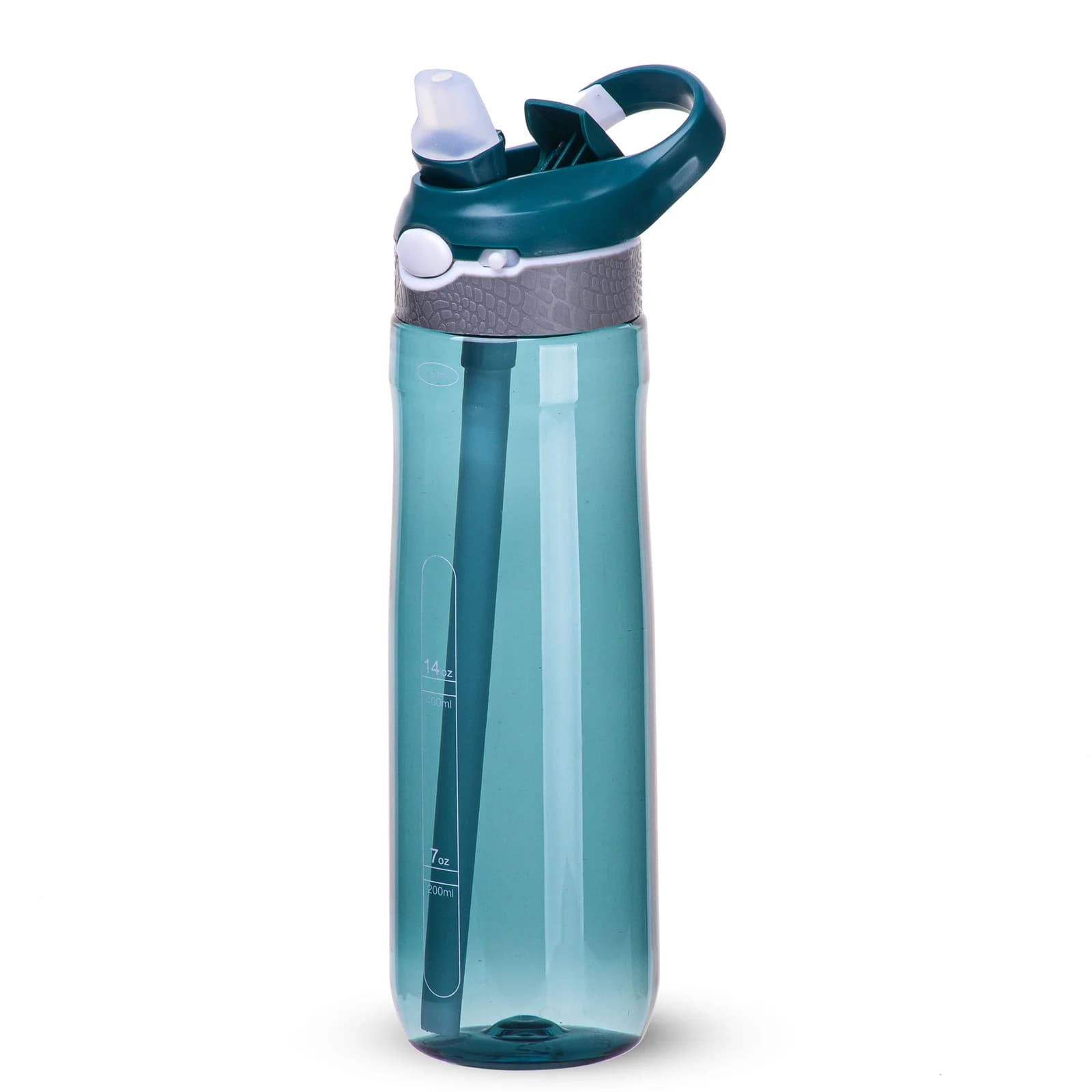 750ml Portable Sports Water Bottle With Straw For Camping Hiking Outdoor Plastic Transparent BPA Free Bottle For Men Drinkware