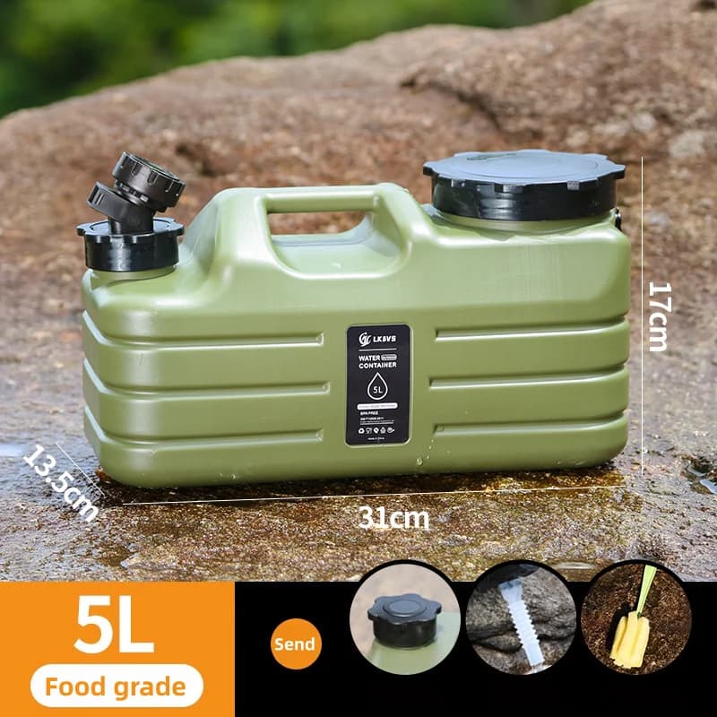 12L PE Material Portable Large Capacity Water Tank and Faucet for Leakproof Outdoor Camping and Travel Drinking Water Storage