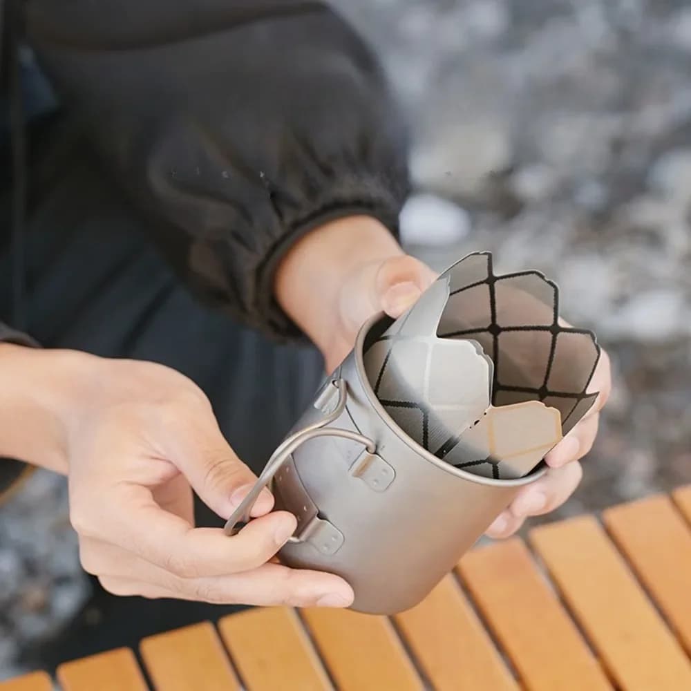 Windproof Alcohol Stove Ring Stainless Steel Camping Burner Shield,Ultra-Light Grid Guard Outdoor Cooking Camping Accessories